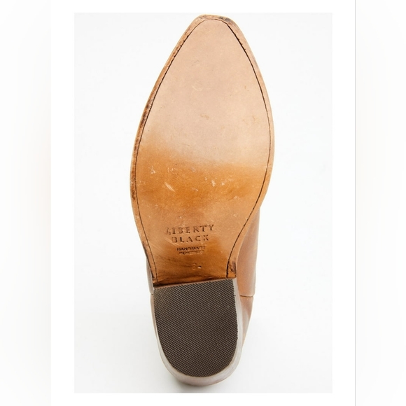 LIBERTY Black Tan Leather Ankle Booties NEW in Box MSRP $270 - Picture 8 of 10